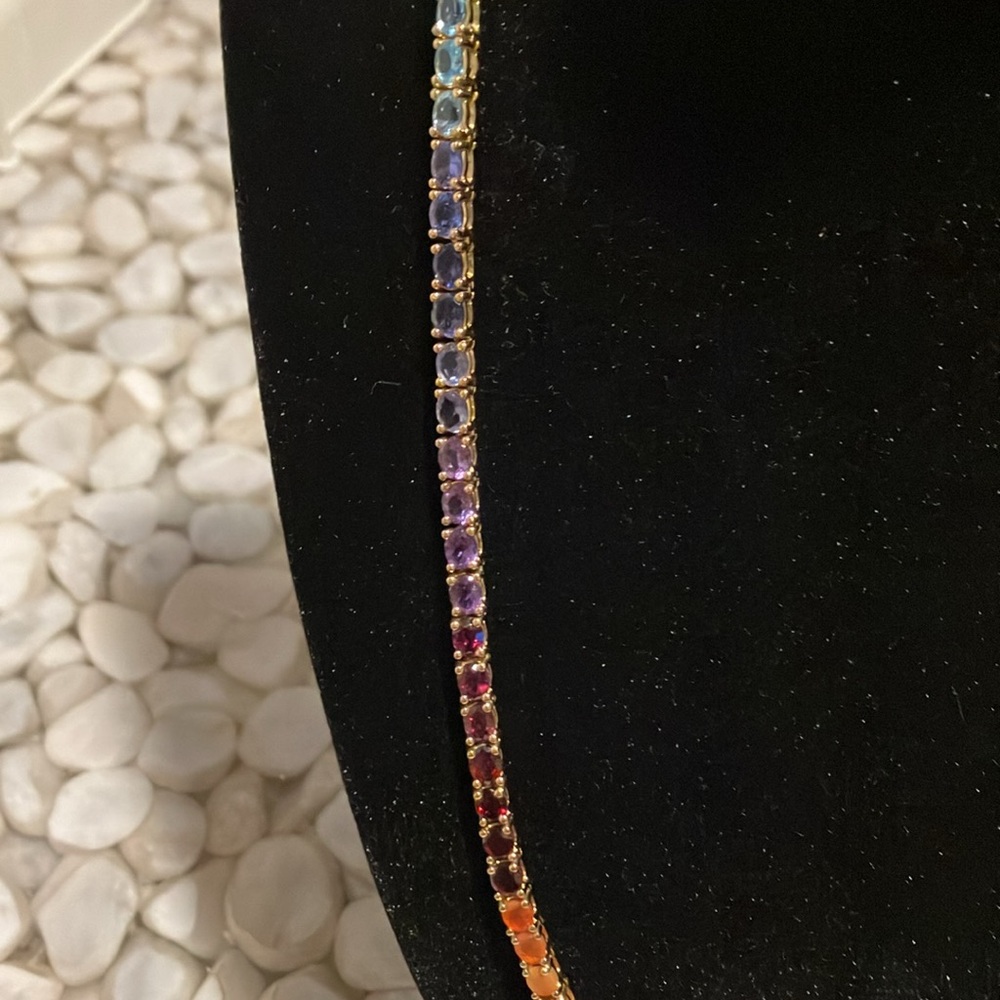 Gorgeous NWOT Rainbow Gemstone Necklace - Picture 4 of 7